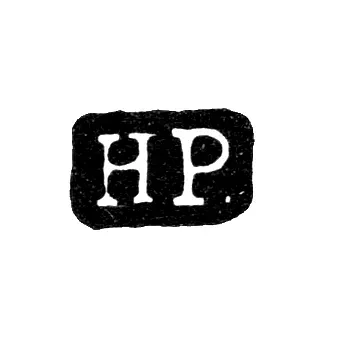 Master's Mark of Hiskias Pöndinen - St. Petersburg - initials "HP."