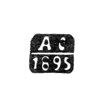 Клеймо пробирного мастера Ленинграда - Севьер Александр Томас - инициалы "АС" - 1892-1895 гг.