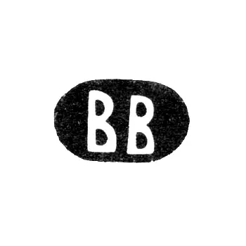 Клеймо мастера Боленс Бойль - Вильно - инициалы "BB" - 1724-1747 гг.