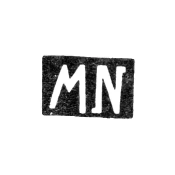Maker's Mark of Nevadomsky Mikhail - Vilna - initials "MN" - 1886-1900