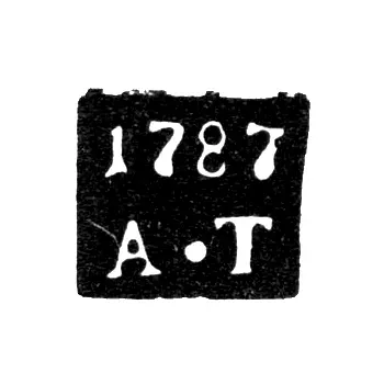 Moscow Assay Master's Mark - Andrey Titov - initials "A-T" - 1786-1798