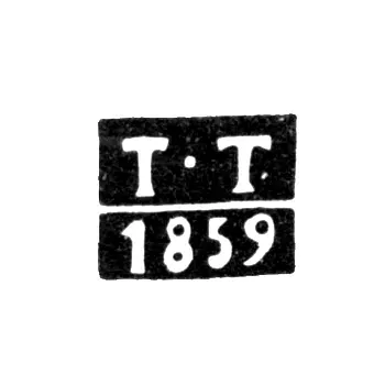 Vilnius Assay Master's Mark - Timofey Tripeckiy - initials "T-T" - 1859-1879