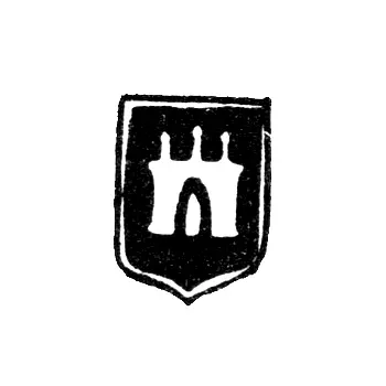 Zhytomyr City Hallmark 1823-1857 "Open Gate with Three Towers"