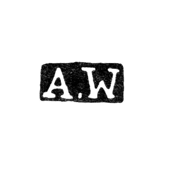 Клеймо мастера Вастен Андерс Александр - Ленинград - инициалы "A.W"