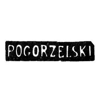 Master's Mark of Pogorzhelsky - Minsk - initials "POGORZELSKI" - 1862-1866