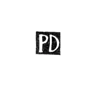 Master's Mark of Danilevicius Petrus (Peter Danilevich) - Vilnius - initials "PD" - 1682-1697