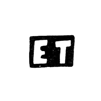 Клеймо мастера Трескин Егор Ксенофонтов - с. Красное - инициалы "ЕТ" - 1897 г.