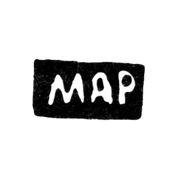 Maker's Mark of Romanov Mikhail Andreev - village of Esyutino, Krasnoselskaya volost - initials "MAR" - 1890s