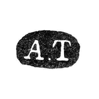 Master's Mark of A. Tobinkov - Leningrad - initials "A.T" - 1870-1872