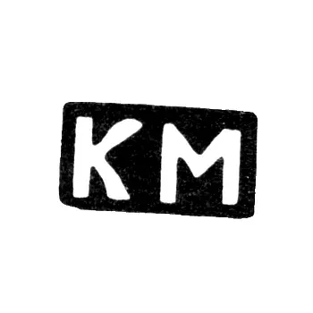 Клеймо мастера Маслов Константин Павлов - с. Красное - инициалы "КМ" - 1898 г.