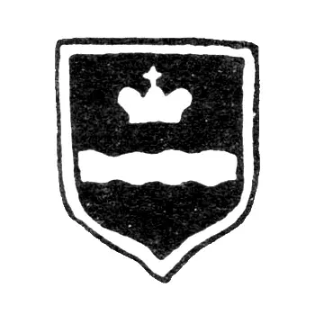 Kaluga City Hallmark, Mid-19th Century: "Imperial Crown over a Wavy Bar"