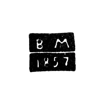 Assay Master's Mark of Vladimir - Yegor Alekseevich Mayev - initials "V-M" - 1850-1866