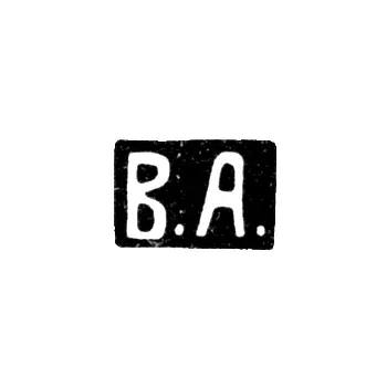 Клеймо мастера Андреев Василий Иванович - Москва - инициалы "В.А." - 1908-1917 гг.