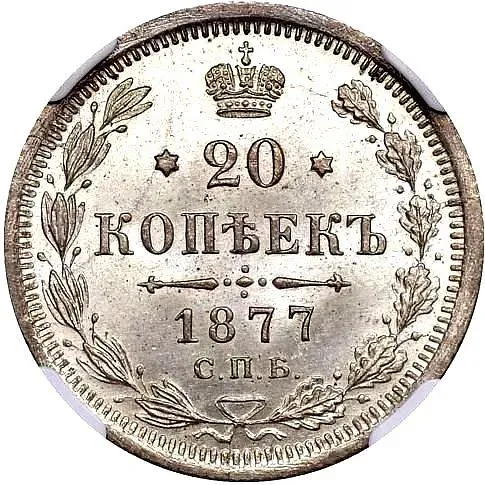 20 копеек 1877, СПБ-НФ