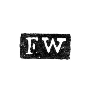 Master's Mark of Wennerstrom Olof Fredrik - Leningrad - initials "FW"
