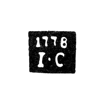 Клеймо неизвестного пробирного мастера Киева - инициалы "I-C" - 1778 г.