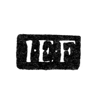Клеймо мастера Франк Иоган Енок - Ленинград - инициалы "I-E-F"