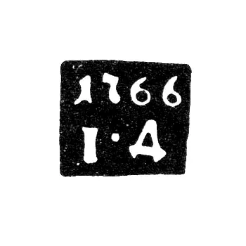 Assay Master's Mark of Vologda - Ivan Dubrovin - Initials "I-D" - 1755-1766