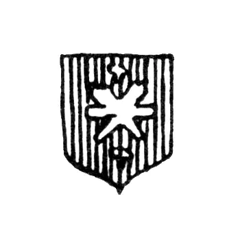 Городское клеймо Тулы 1829-1841 гг. "Пушка и два молотка"