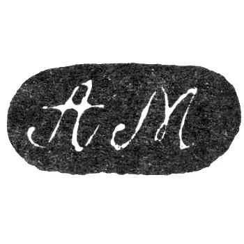 Maker's Mark of Master Mashe Adolf David - Leningrad - initials "AM"