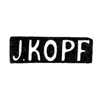 Master's Mark of Josef Kopf - Tallinn - Initials "J.KOPF"