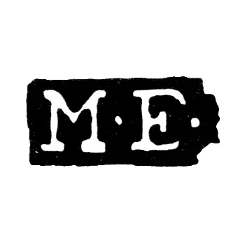 Maker's Mark of Master Enkenberg Mikhail - Leningrad - initials "M-E-"