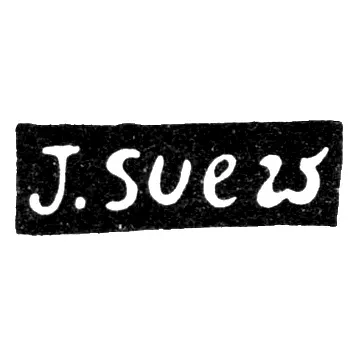 Master's hallmark of Zuev Ivan Matveev - Vologda - initials "J.SUEW" - 1816