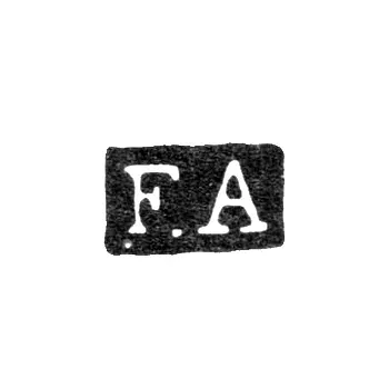 Maker's Mark of Fabian Frederick Allenius - Leningrad - initials "F.A"
