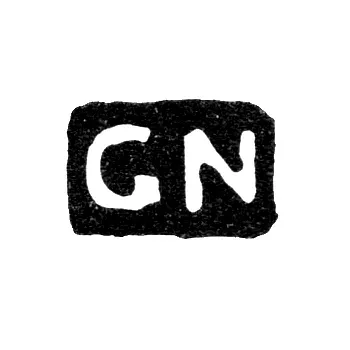 Master's Hallmark of Gustav Negreus - Leningrad - initials "GN"