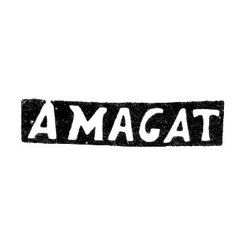 Клеймо мастера Магат А. - Вильно - инициалы "A MAGAT" - 1835-1880 гг.