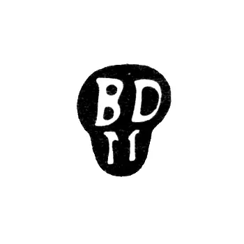 Master's Mark of Berend Dherkman - Riga - Initials "BDII" - 1660-1690