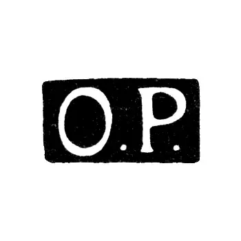 Клеймо мастера Петтелиус Отто Рейнхольд - Ленинград - инициалы "O.P."