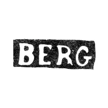 Master's Mark of Karl Johann Berg - Leningrad - initials "BERG"