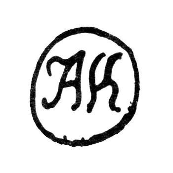 Master's Mark of Kolotoshin Alexey Fedorov - Yaroslavl - initials "AK" - 1842-1876