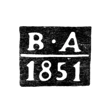 Novgorod Assay Master's Mark - Vasily Abakumov - initials "VA" - 1838-1853