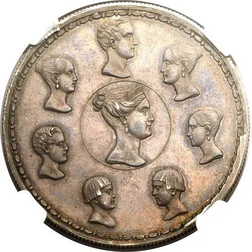 1 1/2 рубля - 10 злотых 1836, семейный, П. У., Новодел