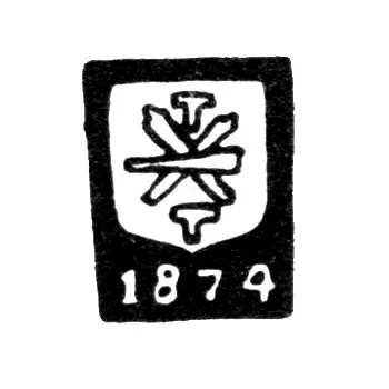 Городское клеймо Тулы 1874 г. "Пушка и два молотка"