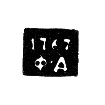 Assay Master's Mark of Smolensk - Filipp Danilov - initials "F-D" - 1754-1760s