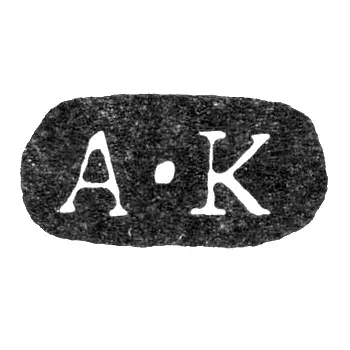 Master's Mark of Kotro Andreas - Leningrad - initials "A-K"