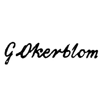 Клеймо мастера Окерблом Густав Магнус - Ленинград - инициалы "G Okerblom"
