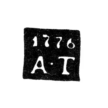 Hallmark of an Unknown Tobolsk Assay Master - Initials "A-T" - 1776