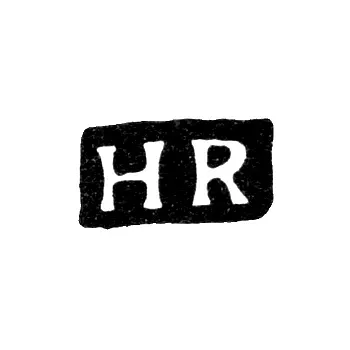 Master's Mark of Rüssel Heinrich Franz - Leningrad - Initials "HR"