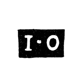 Maker's Mark of the Ostrovsky Workshop, Ivan Aleksandrov - Veliky Ustyug - initials "I-O" - 1796-1804.