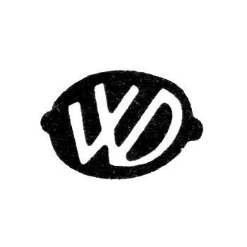 Master's Mark of Dreier Wolter Christian - Haapsalu - Initials "WD" - 1701-1739