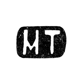 Maker's Mark of Mikhail Yakovlevich Tarasov - Moscow - initials "MT" - 1905-1914