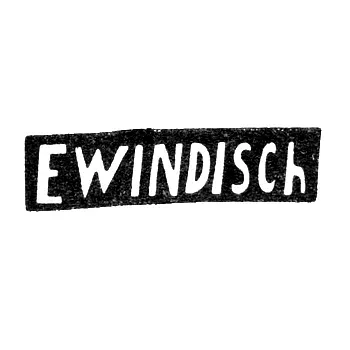 Master's Mark of E. Windisch - Vilnius - initials "EWINDISCH" - 1899-1908
