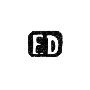 Master's Mark of Dobberman Ephraim - Riga - initials "ED"