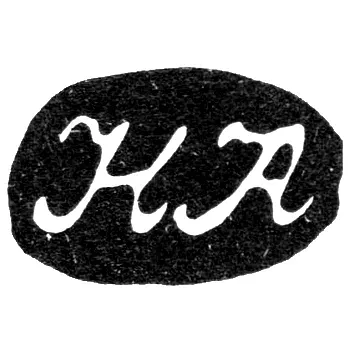 Maker's Mark of Alekseev Nikolai - Moscow - initials "NA" - 1843-1868