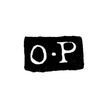 Master's Mark of Pettelius Otto Reinhold - Leningrad - Initials "O-P"