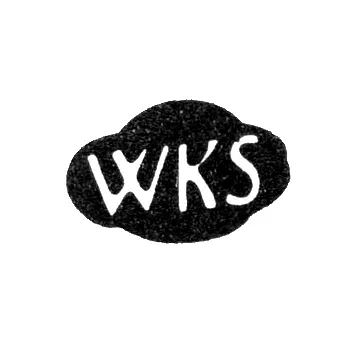 Master's Mark of Wilhelm Kleinzorg - Tallinn - initials "WKS" - 1714-1738